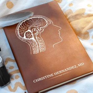 Personalized Doctors Journal, New Neurologist Gift, Neuro Student, Neurology Graduation Anatomy Brain Journal, Neuroscience Graduation Gift