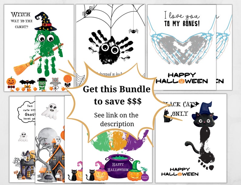 Halloween Handprint Craft/ Printable Activity/halloween - Etsy