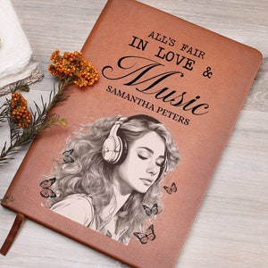 Personalized Lyric Journal - All&#39;s fair in love and music, Song Writing Music Notebook, Music Gift, Song Writer Gift, Musicians Gift