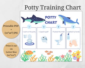 Ocean Potty Training Chart/ Sea Animals/printable Chart/ Potty - Etsy
