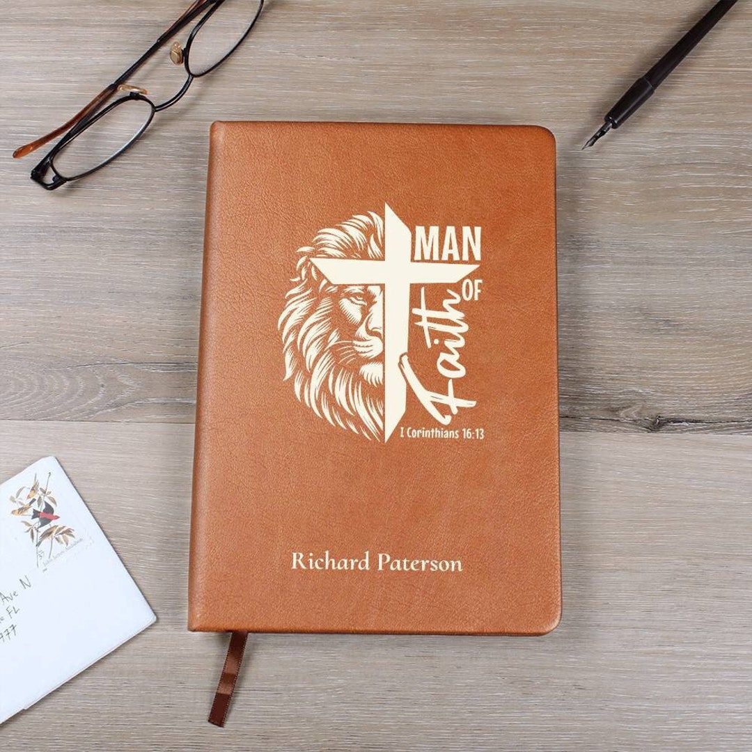 A Personalized Christian Men's Journal for Reflection and Growth/ Bible Study Prayer Journal ...