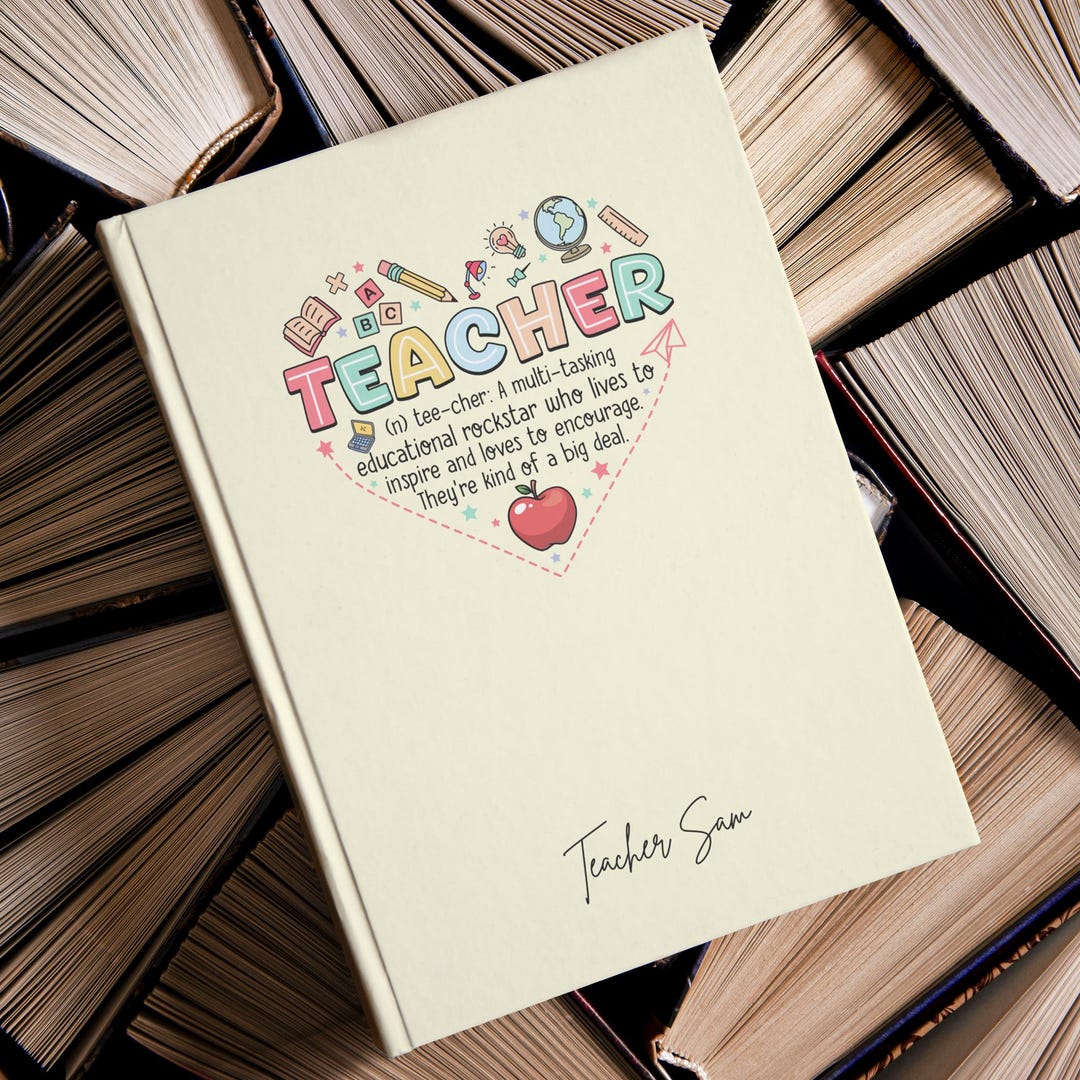 Personalized Teacher Notebook, Custom Gift for Teacher, Thank You ...
