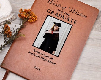 Personalized Graduation Guest Book Custom Graduate Memory Journal Advice for Grad Notebook His Her Graduation Keepsake Gift 2024