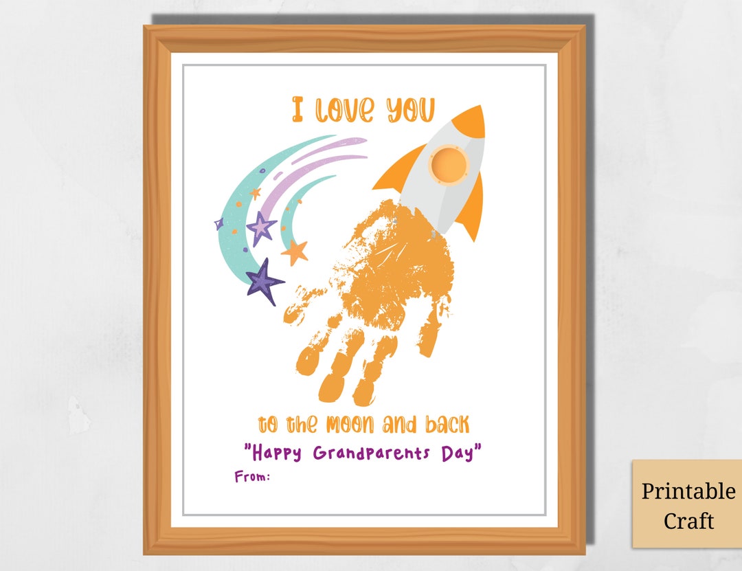 Grandparents Day Handprint Craft/ Printable Activity/gift for - Etsy