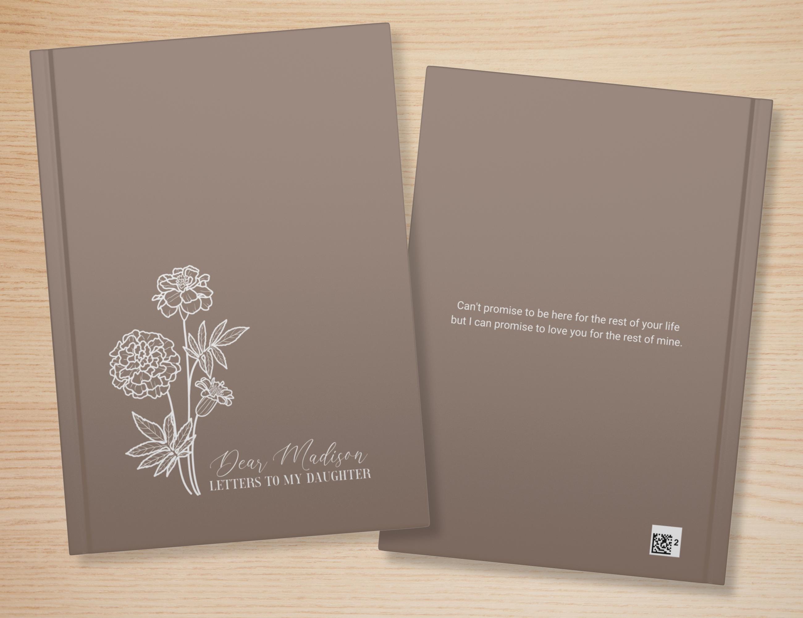 Custom Letters to My Daughter Notebook, Personalized Birth Month Flower ...