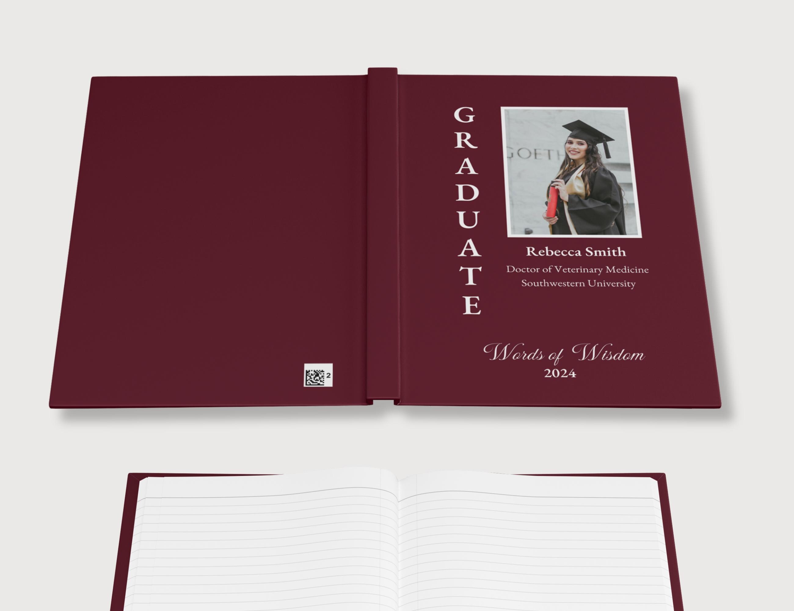 Personalized Graduation Guest Book Custom Graduate Memory Journal ...