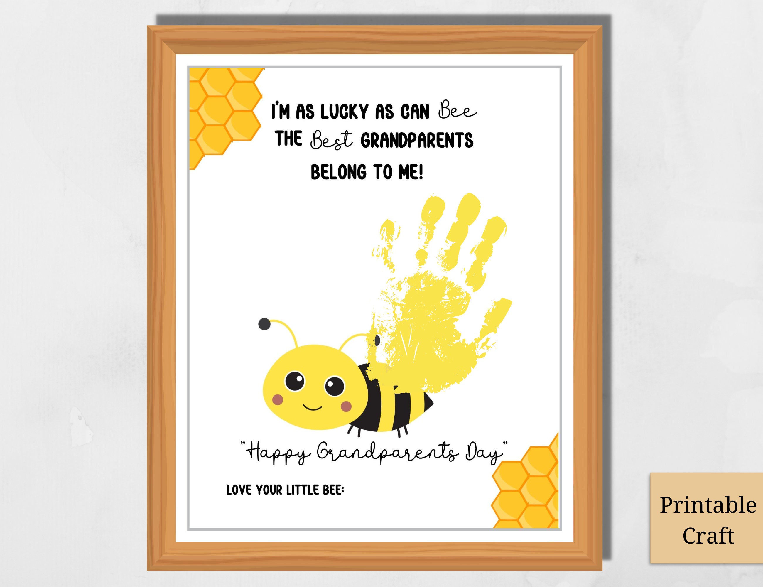 Grandparents Day Handprint Craft/ Printable Activity/gift for Etsy