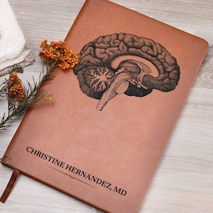 Personalized Doctors Journal, New Neurologist Gift, Neuro Student, Neurology Graduation Anatomy Brain Journal, Neuroscience Graduation Gift