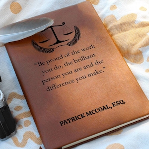 Personalized Lawyer Gift, Law School Student Gift, Law Student, Custom Lawyer Gift, Passed the Bar Gift, Lawyer Journal, Attorney