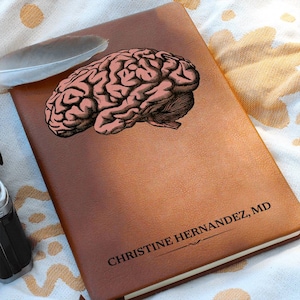 Personalized Doctors Journal, New Neurologist Gift, Neuro Student, Neurology Graduation Anatomy Brain Journal, Neuroscience Graduation Gift