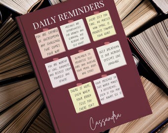 Personalized Mental Health Journal, Self-care Daily Reminders Notebook, Wellness Journal, Hardcover Journal