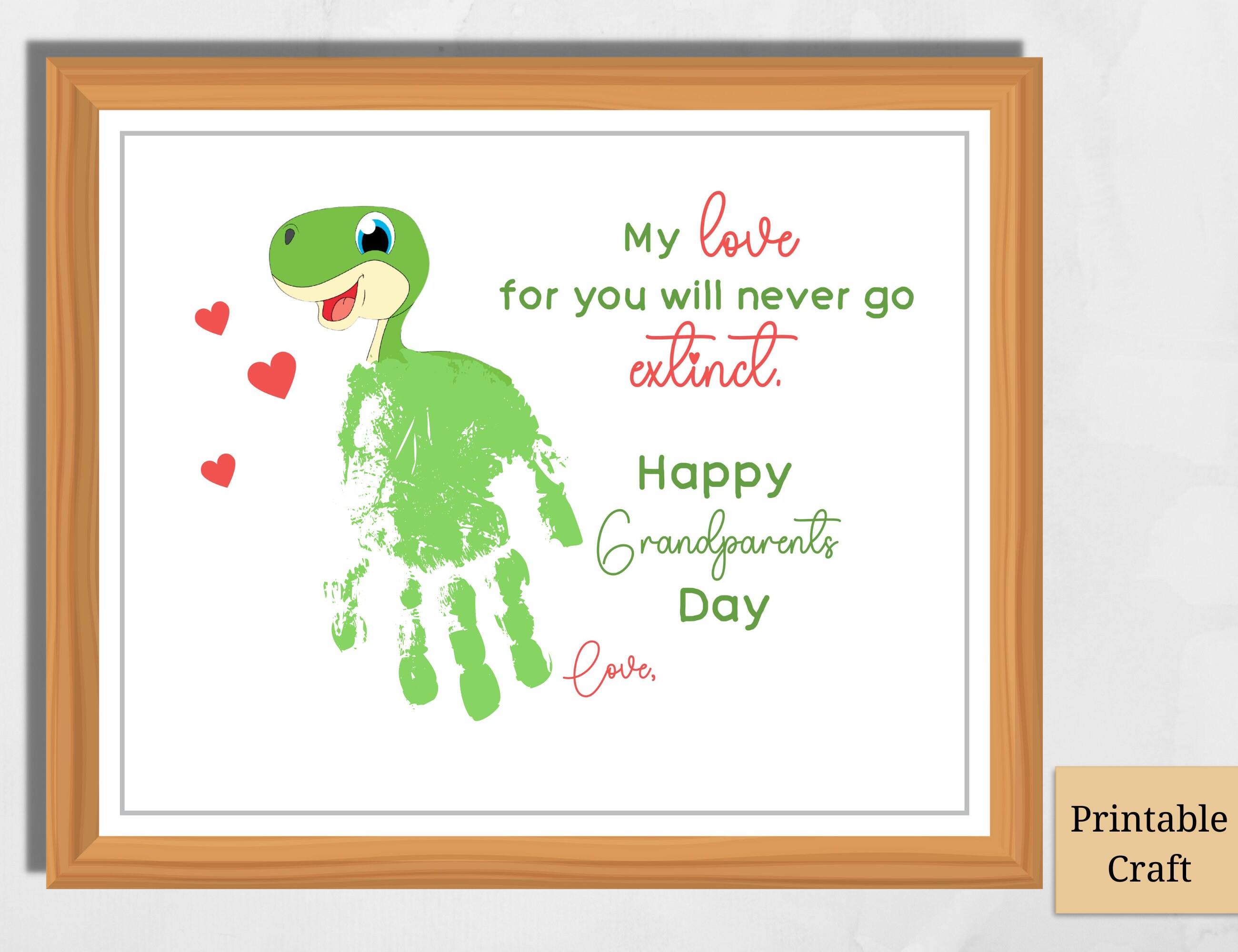 Grandparents Day Handprint Craft/ Printable Activity/gift for - Etsy