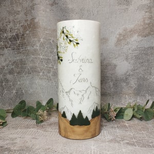 Wedding candle mountains summer.