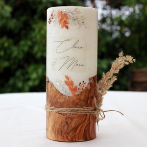 Boho wedding candle
