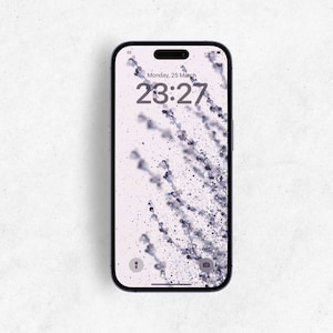 Lilac Lavender Spring iPhone Wallpaper - Elegant Hand Painted Abstract Floral Design, Stylish Phone Background, Abstract Lavender Flower