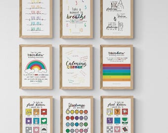 Calming Corner Poster Bundle, Kids Emotional Regulation (Digital Download)