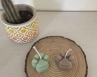 Paw Print Candle – Dog & Cat Paw Candle – Mini Decorative Candle – Pet Lover Gift – Shizen Lab - paw candle - wedding favor - sweet box