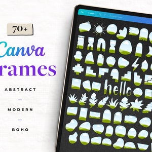 Canva Frames - Drag and Drop BUNDLE - Abstract, Modern, Boho, Organic, Matisse Inspired, Geometric Shapes