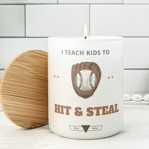 Baseball Coach Candle, Funny Teacher Gift, Sports Candle, Baseball Gift, Unique Candle, Baseball Lover Candle, Gift for Baseball Player