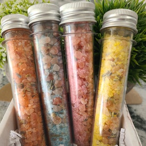 Bath Salts- Bath soaking Salts-test tube bath salts-Stocking Stuffers-Teacher Gifts
