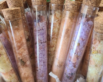 Bath Salts Test Tube Favors: Calming Aromatherapy Salts, Bulk Gifts