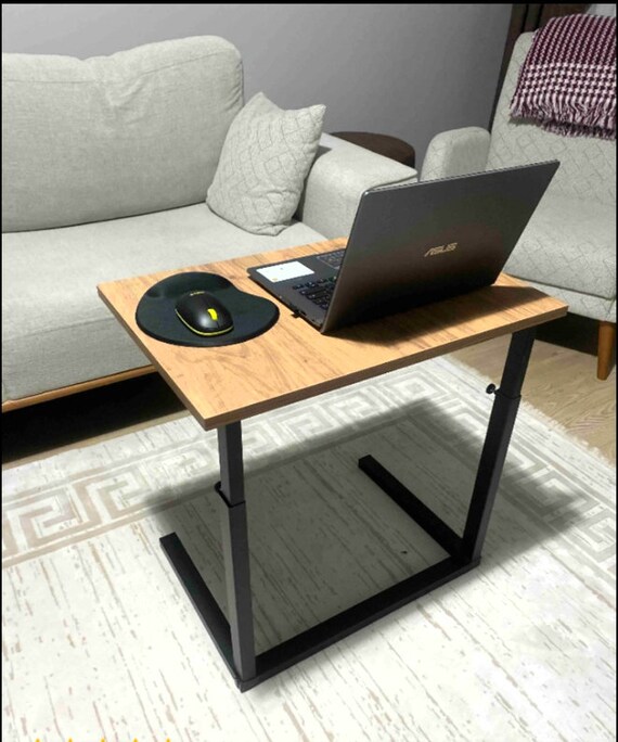 Height Adjustable Wooden Laptop Desk Portable Mobile Desk Practical Study Dining Table Etsy