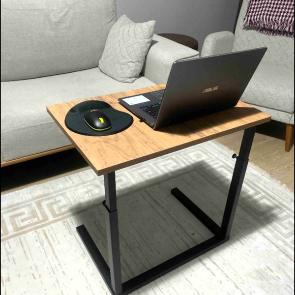Height Adjustable Wooden Laptop Desk | Portable Mobile Desk | Practical Study & Dining Table