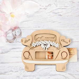 Automobile Porta soldi Personalizzata – biglietto auguri matrimonio