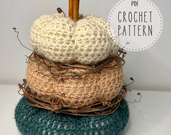 Stacked Pumpkin Centerpiece Crochet Pattern – Easy Fall Decor (PDF Pattern)