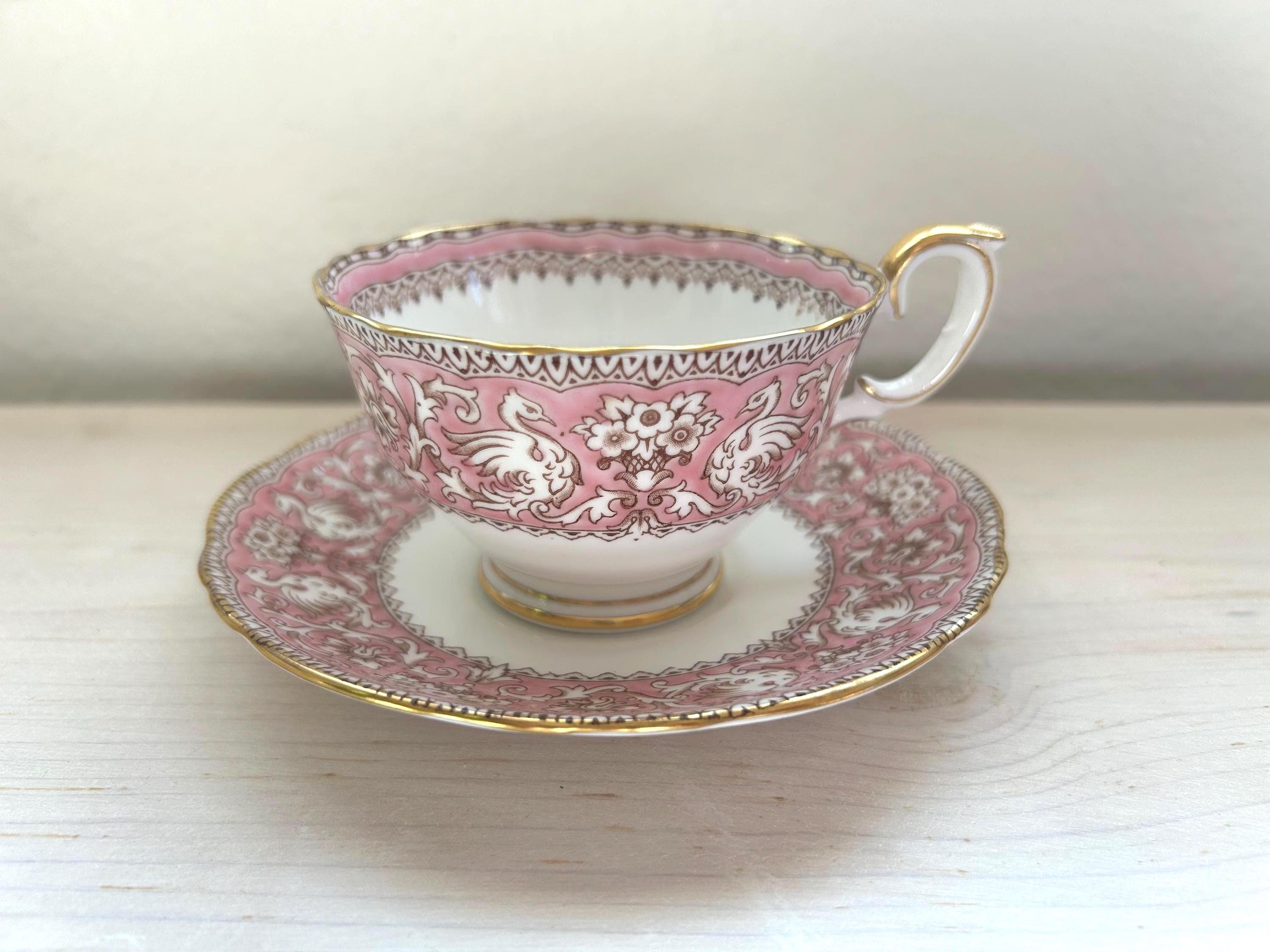 英国製 RADFORDS カップ＆ソーサー 藤文様 ハンドペイント Ellesmere crown staffordshire - Etsy 日本
