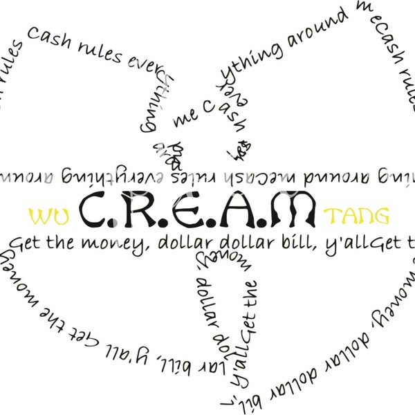 WU Tang Cream svg Spruch, Spruch Overlay, SVG, Vinyl, Schneidedatei, PNG, Cricut, Cut Files, Clip Art, Dxf, Vektor Datei