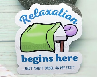 Relaxation Meme Funny Massage Therapist Sticker: Massage Therapist Gift, Water Bottle Decal