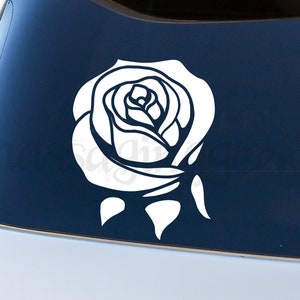 Rose auto sticker, mooie auto sticker, mooie bloem auto sticker, botanische auto sticker, natuur vinyl sticker, tuimelaar vinyl sticker, vinyl sticker