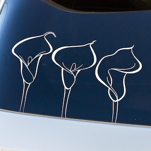 Calla Lily auto sticker bundel, mooie auto sticker, mooie bloem auto sticker, botanische auto sticker, vinyl sticker bundel, Calla Lily minnaar