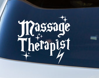 Potter Fan Massage Therapist Car Decal: Funny Geek Sticker