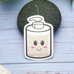 Leuke massagelotion oliefles, massagetherapeut sticker, sticker voor waterfles, massagestickers, massagetherapeut cadeau, grappige sticker