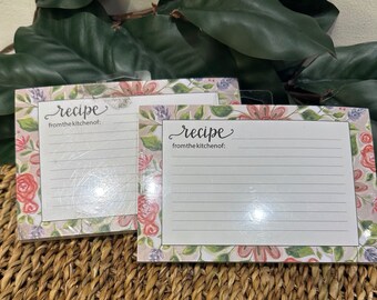 Floral Recipe Cards