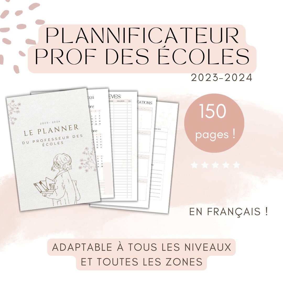 Agenda A4 Journalier 2024  Perfect French Daily Planner —
