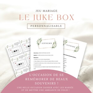Jeu du Juke Box mariage - Jeu mariage à imprimer - Animation mariage - Jeu mariage - Version numérique à imprimer soi même