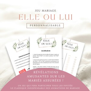 Her or Him wedding game - Wedding game to print - Wedding animation - Wedding game - Digital version to print yourself