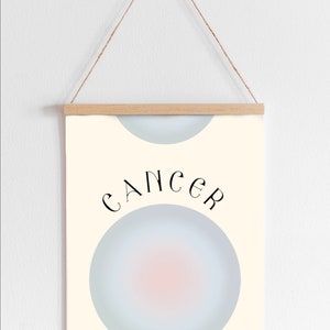 Cancer digital print, Zodiac wall art, Aura, Gradient DIGITAL DOWNLOAD image 6