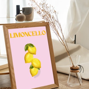 Limoncello print, Fruit wall art, Citrus DIGITAL DOWNLOAD image 3