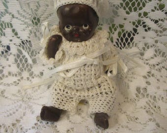 4.5 in, Bisque Doll, Baby Doll, AM Germany, Vintage Doll, Artist Doll, Handmade Doll, Vintage Toys, Porcelain Dolls