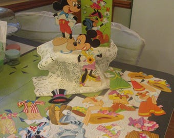 1972, Paper Dolls, Disney Dolls, Mickey Mouse, Minnie Mouse, Vintage Disney, Vintage Toys, Disney Toys