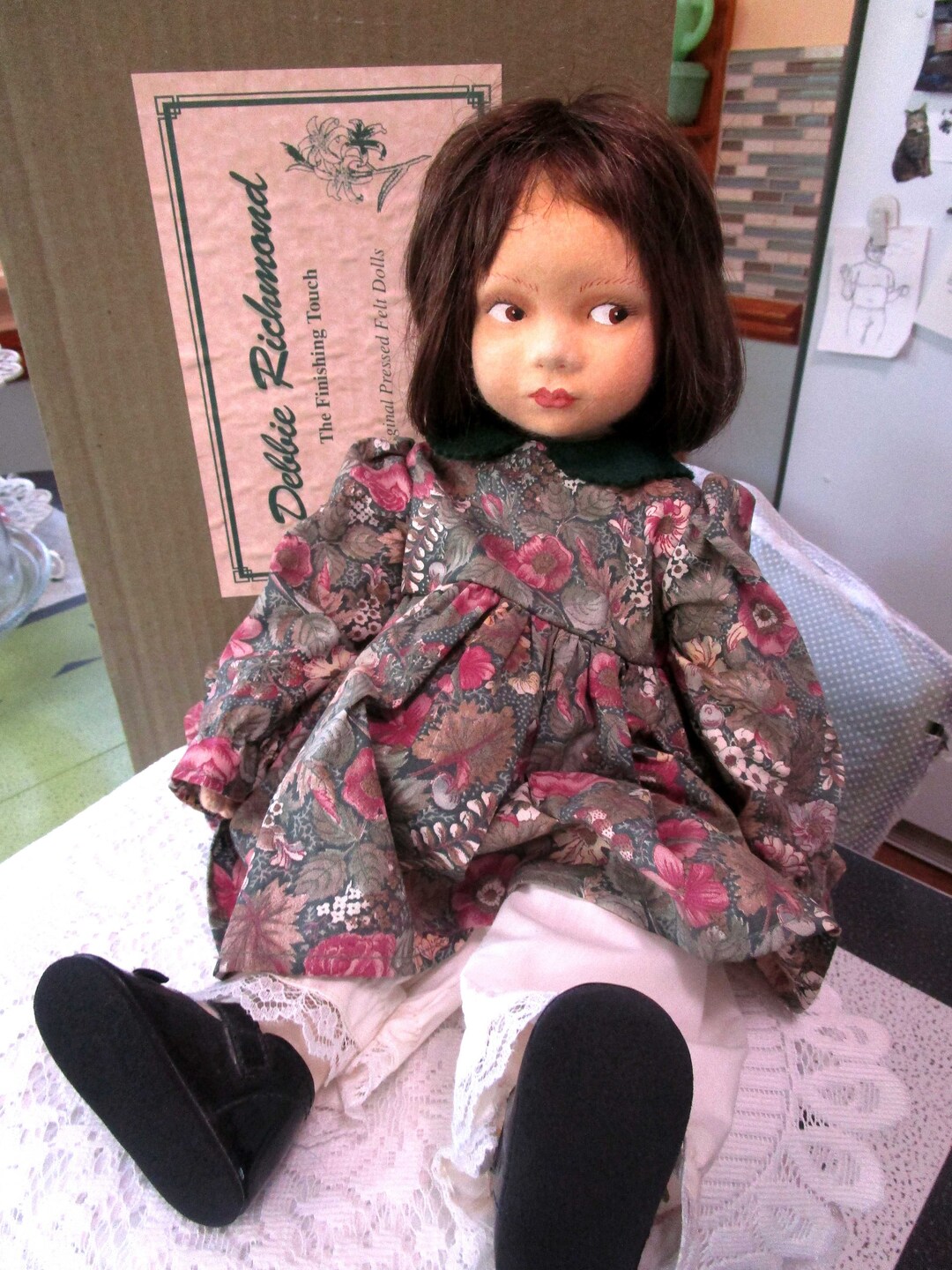 Pressed Felt Felt Doll Debbie Richmond Vintage Dolls Etsy