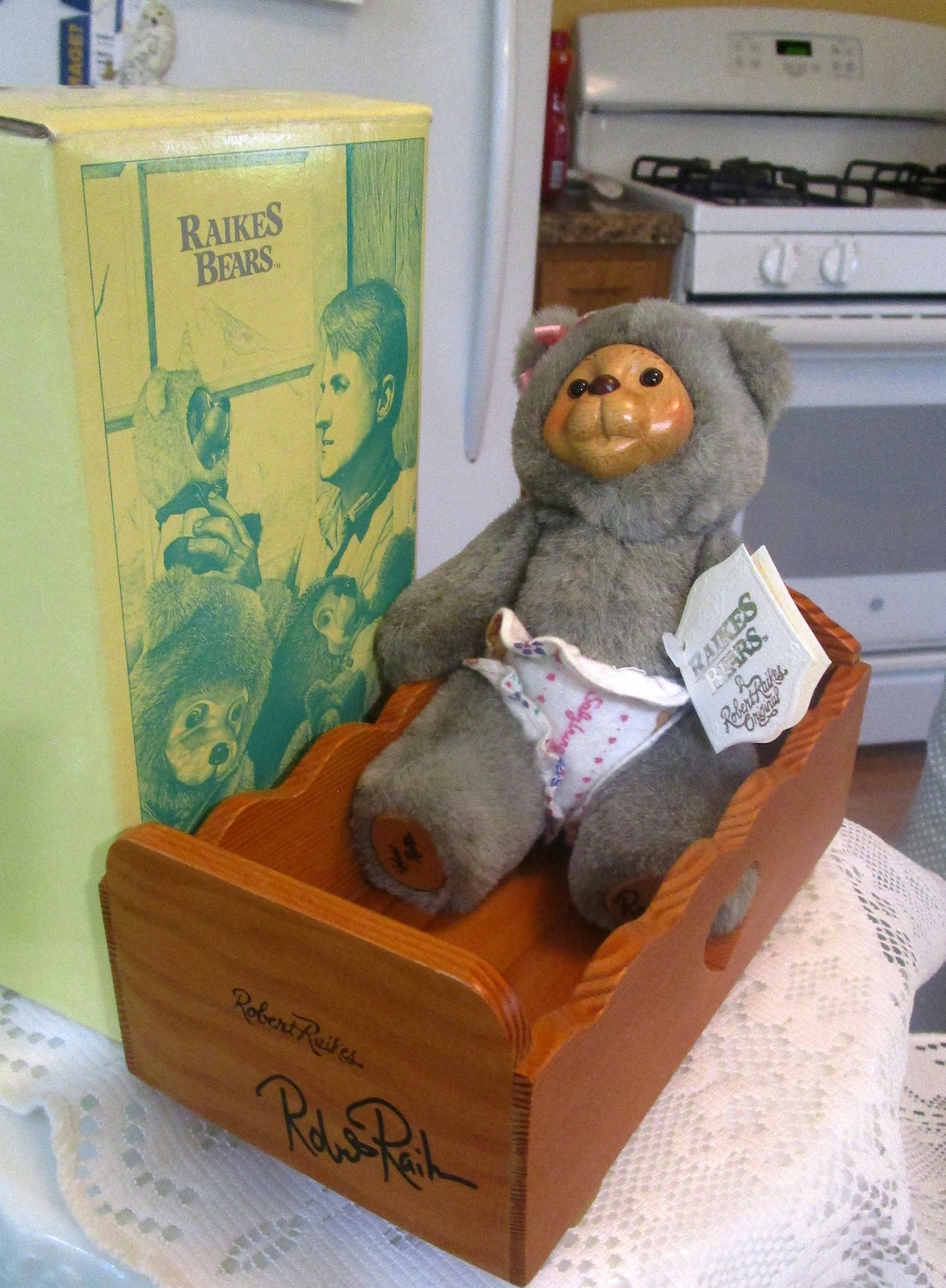 1990, Raikes Bear, Teddy Bear, Nursery Bear, Vintage Bears, Toy Bears