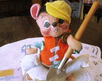 1993, Annalee Mouse, Flood Relief, Annalee Doll, Vintage Doll, Mouse Figurine, Annalee Mice, Mouse Doll, Vintage Annalee, Toy Mouse, Annalee