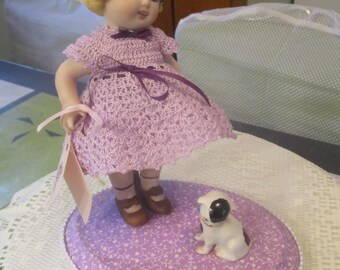Antique Hertwig Bisque Miniature Early 1900's German Side Glancing