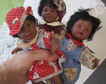 3, Gi Go Dolls, Vintage Dolls, Vinyl Dolls, African American, Ethnic Dolls, Vintage Toys, Country Decor, Collectible Dolls