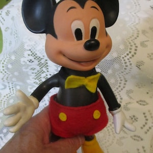 Mickey Mouse, Hong Kong, Vinyl Doll, Disney, Mickey Figurines, Vintage Disney, Vintage Mickey, Mickey Doll, Disney Collectibles